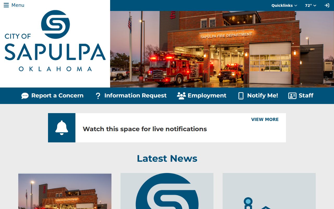 Sapulpa official City Hall website and municipal services