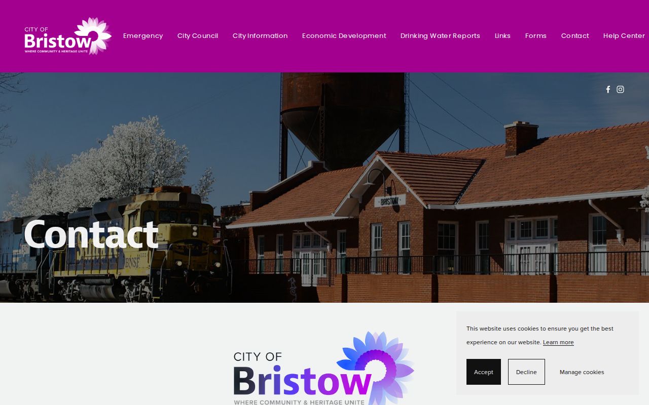 Bristow City Court and Police contact information